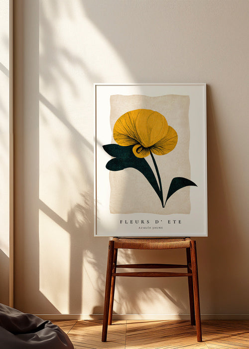 Botanische poster gele azalea