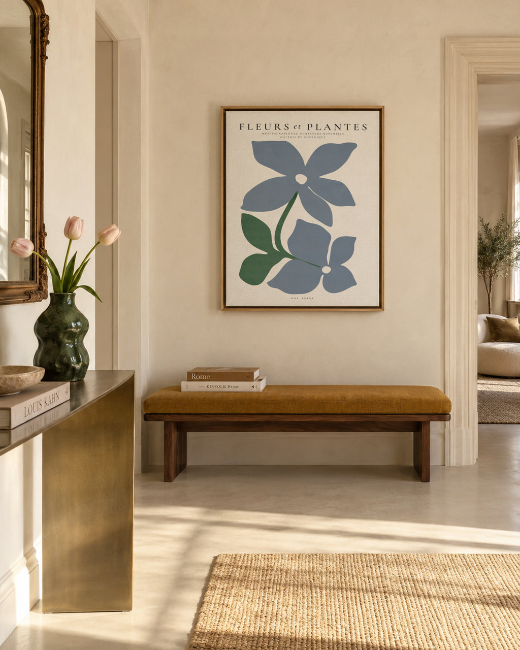 Botanical, Fleurs et plantes - Poster No. 4 - Framed canvas in an interior