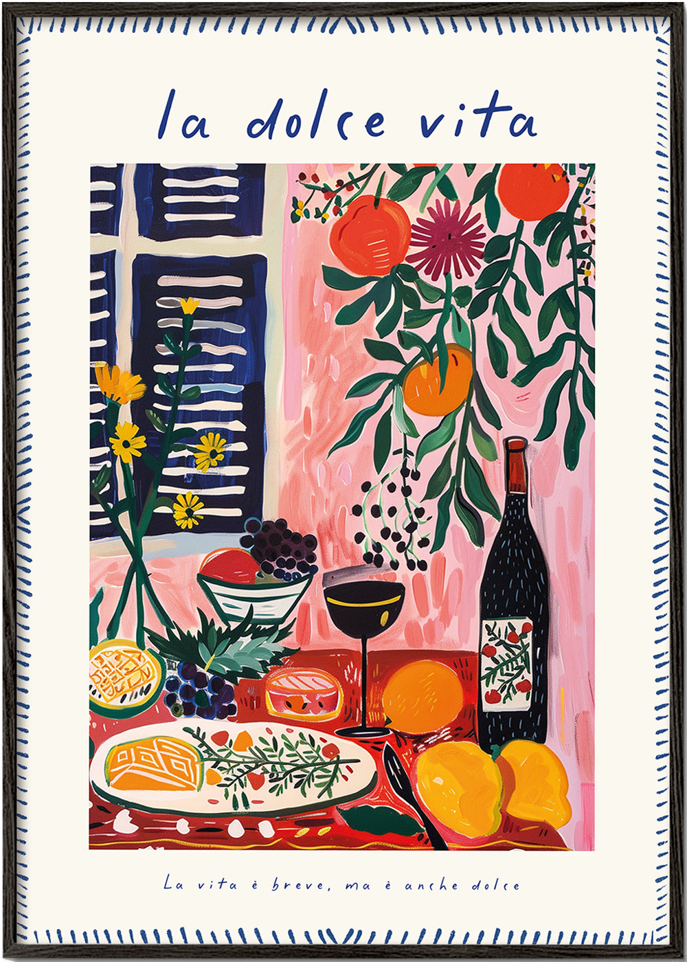 Keuken kunst illustratie La Dolce Vita