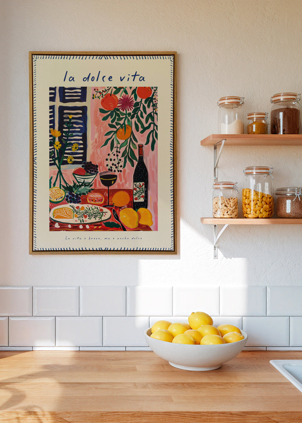 La Dolce Vita - Framed canvas in an interior