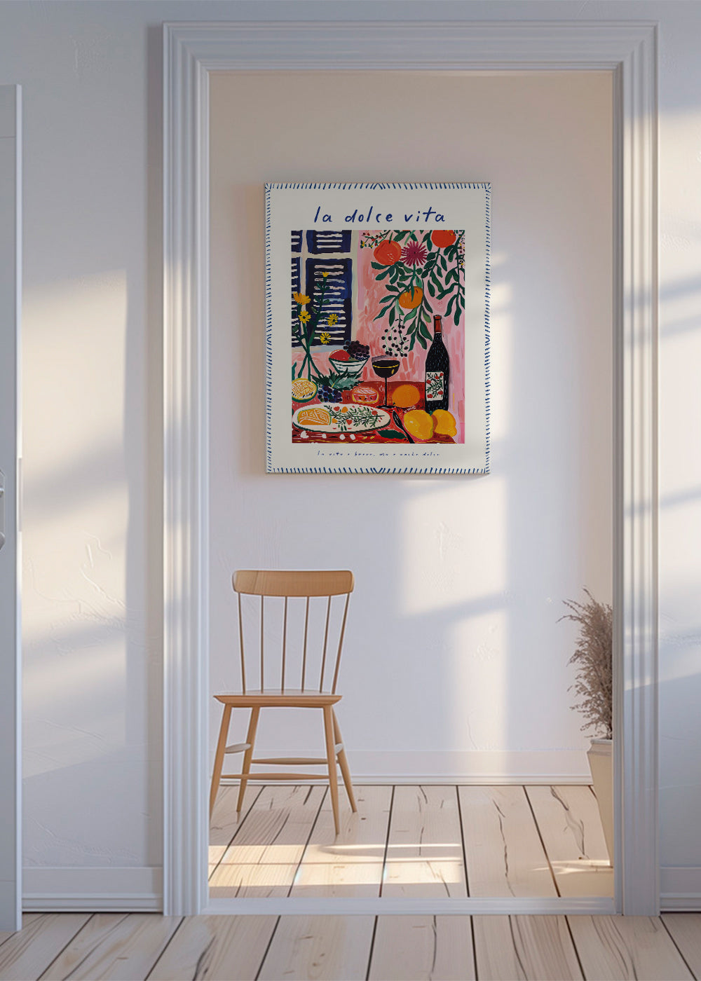 Keuken kunst illustratie La Dolce Vita