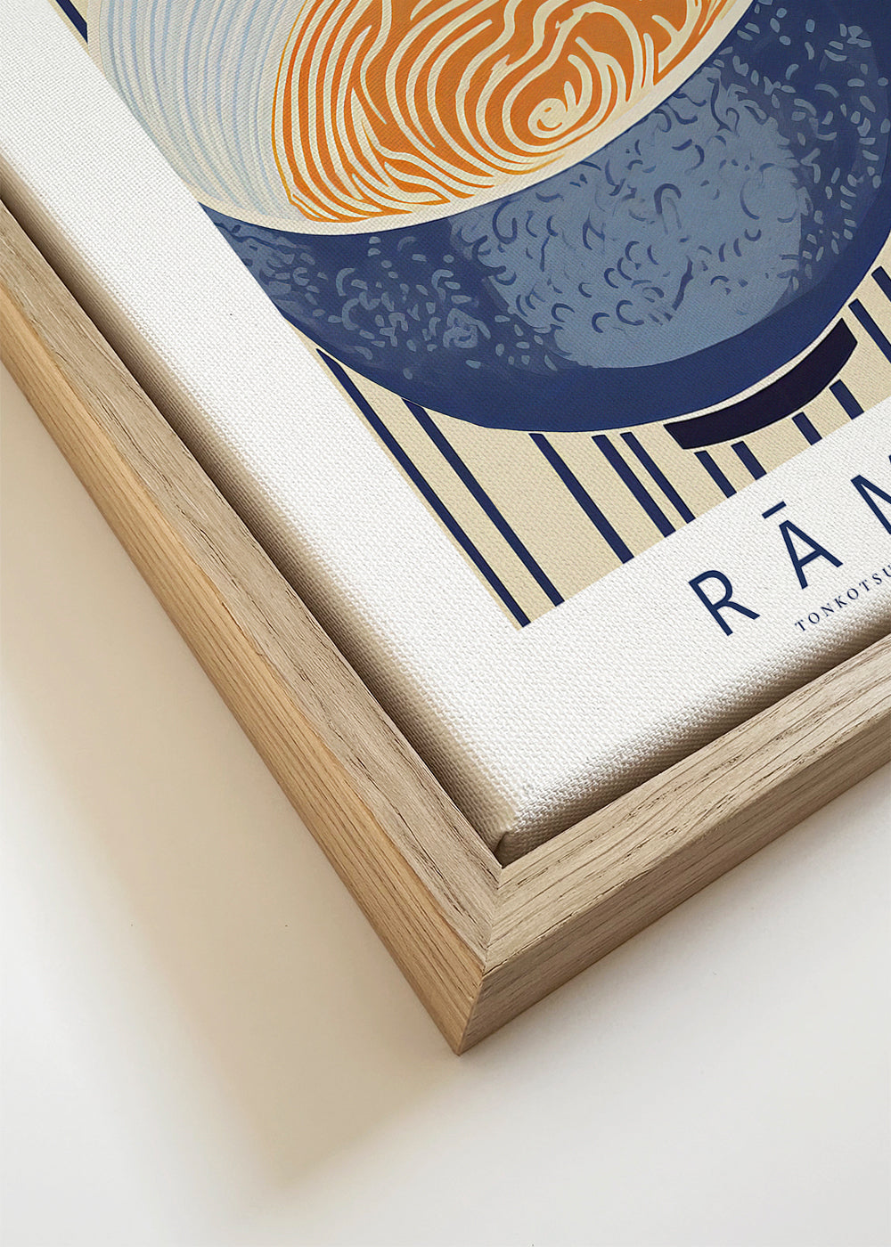 Keuken kunst Ramen illustratie blauw en oranje