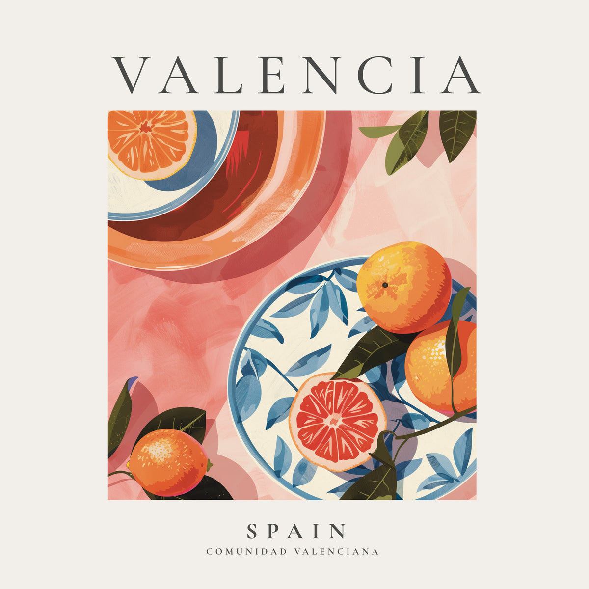 Valencia, Spain - SQUARE - Unframed art print
