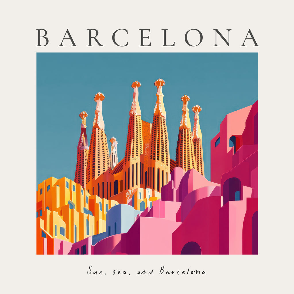Barcelona - SQUARE - Unframed art print