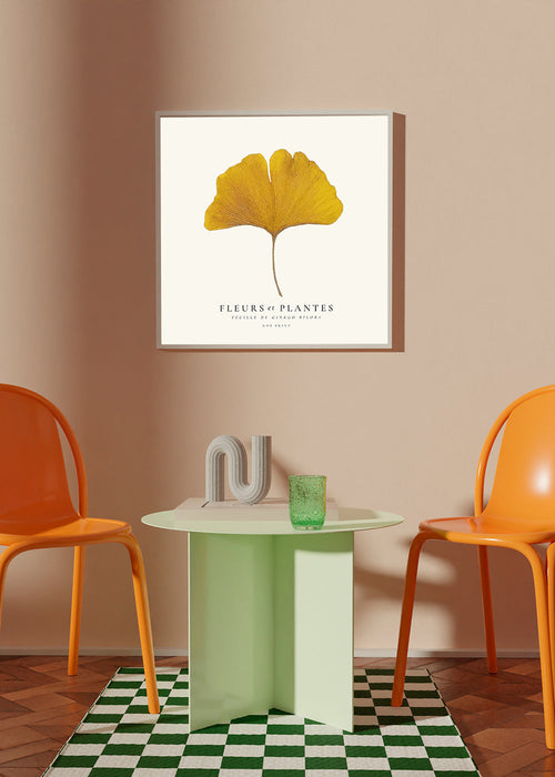 Botanische print ginkgo blad studie