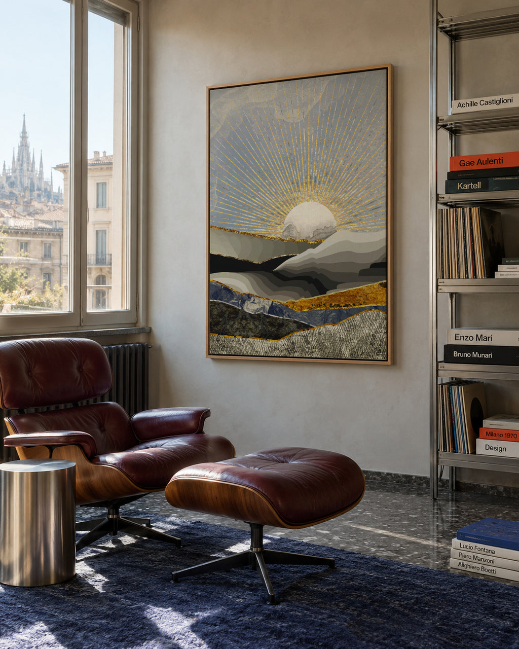 Morning Sun - Framed canvas in an interior
