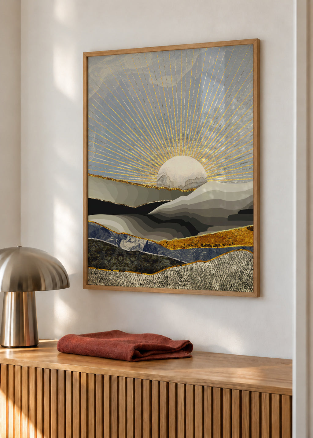 Morning Sun - Framed poster in an interior
