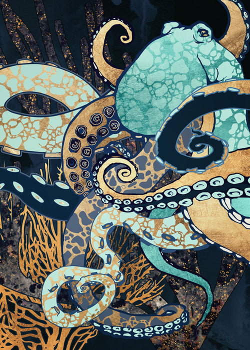 Metalen octopus kunst
