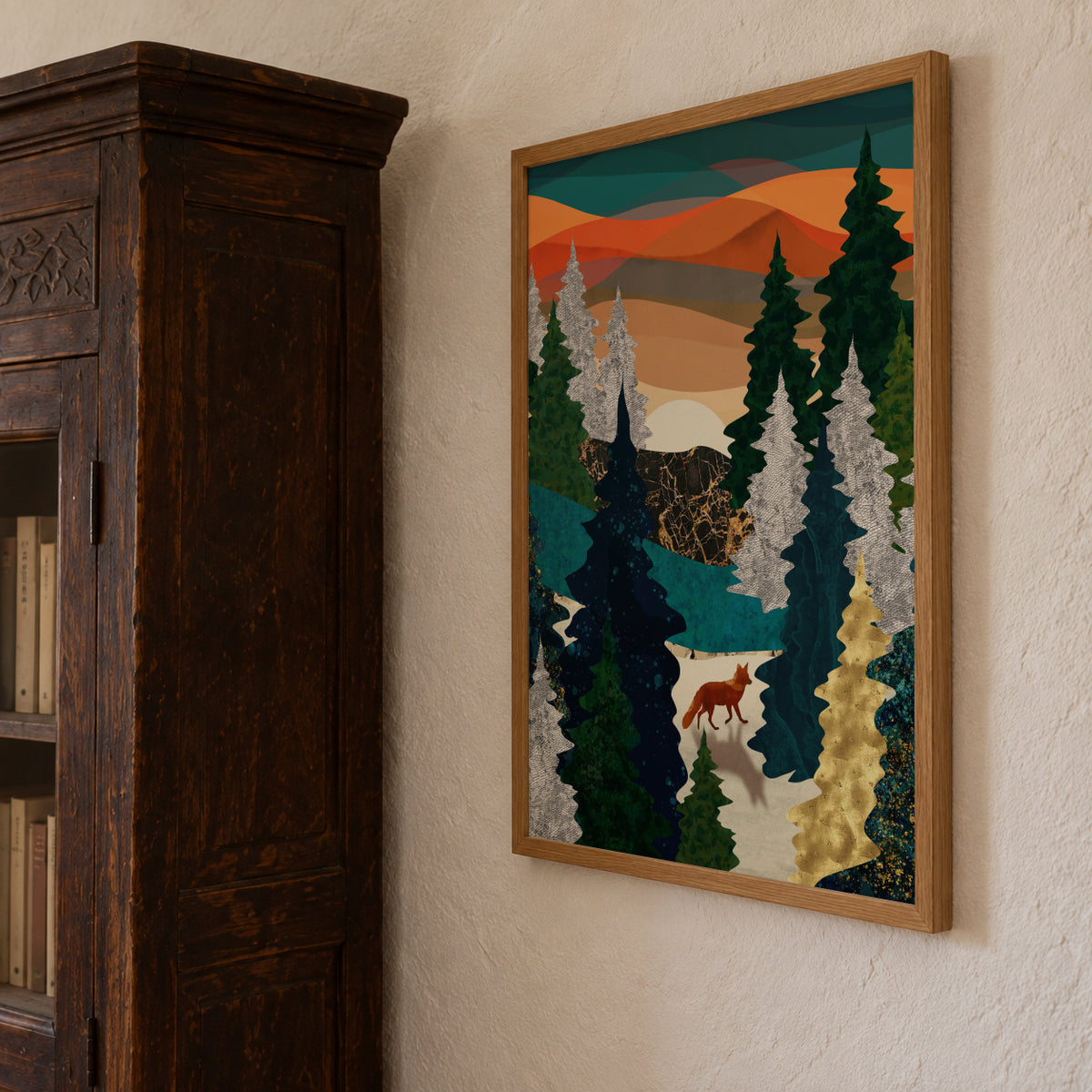 Amber Fox - Framed poster detail