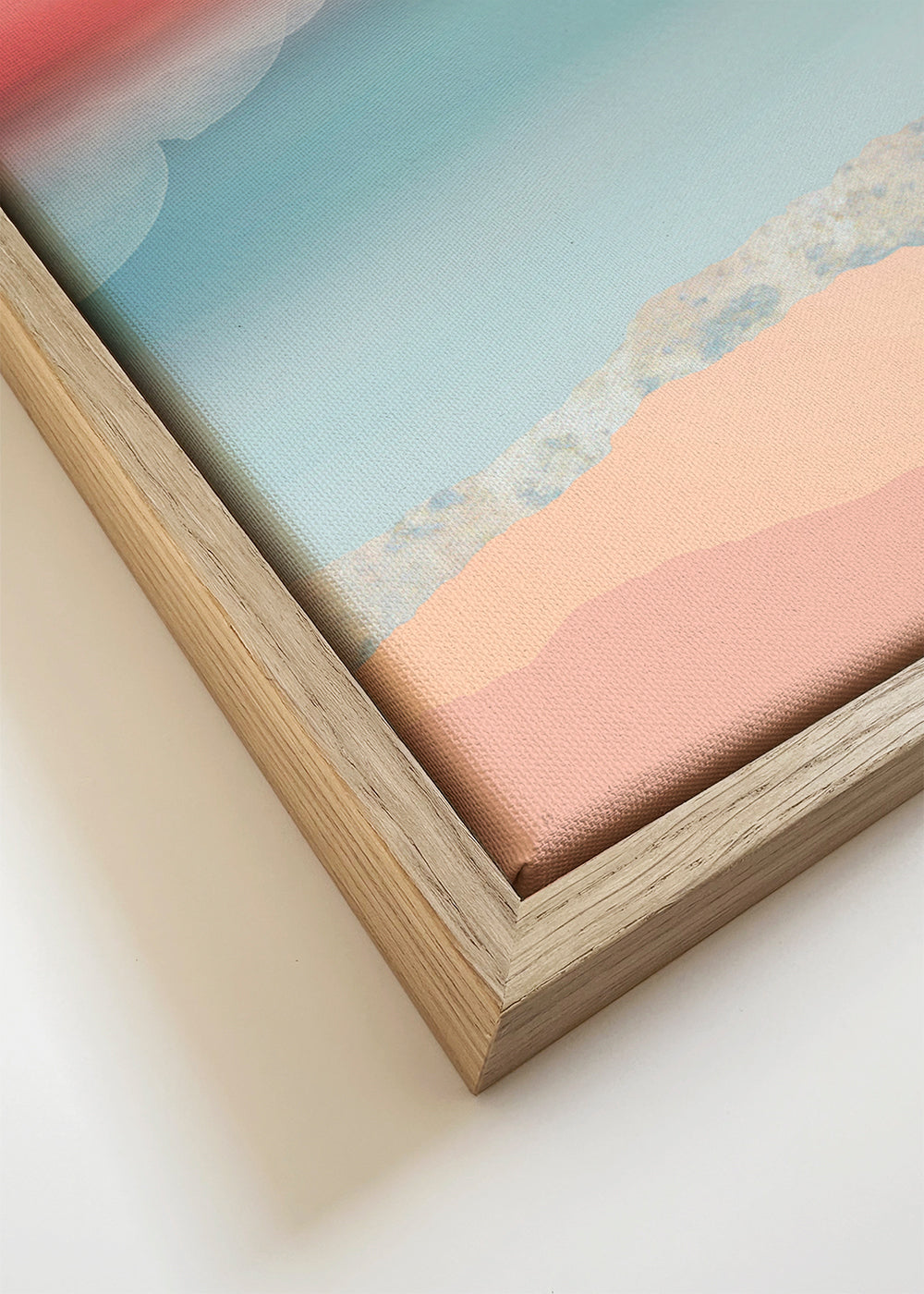 Landschap kunst in pastel met zonreflectie
