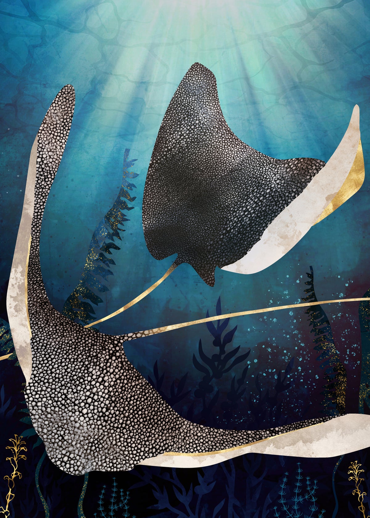 Metallic Stingray - Unframed art print