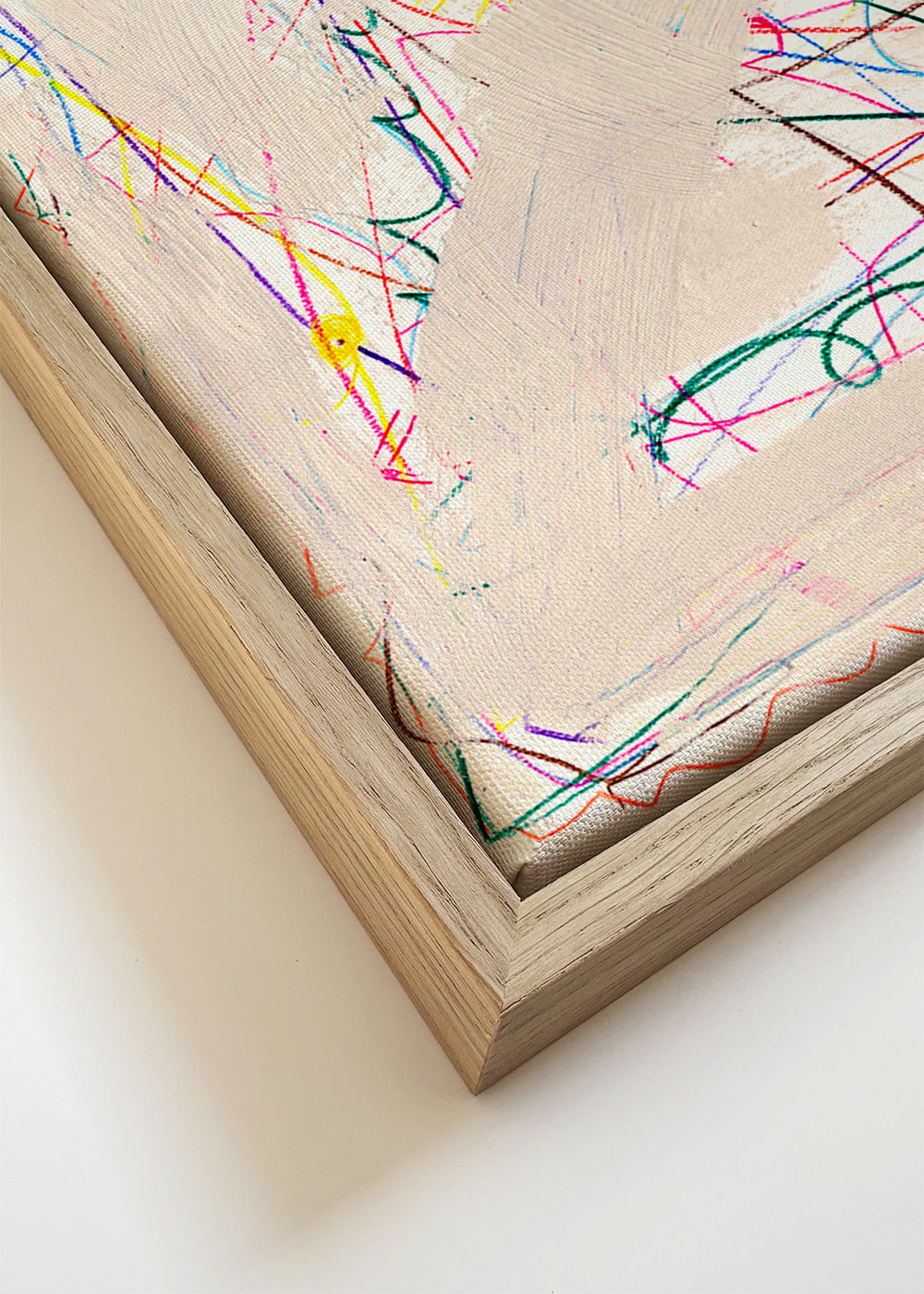 Kinderposter krabbel beige