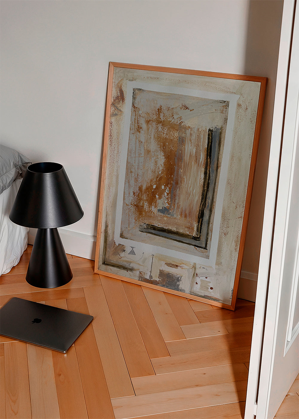 Abstracte kunst met aardetexturen