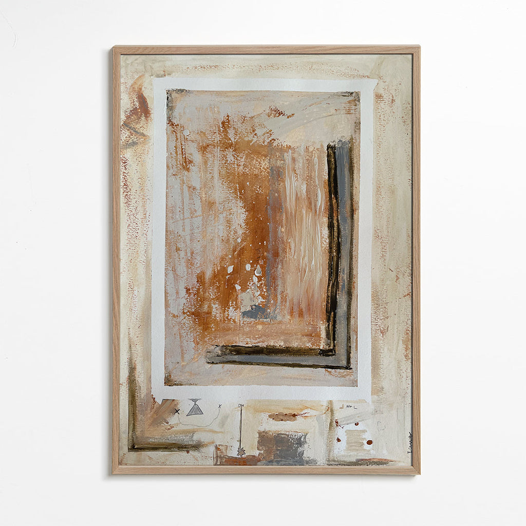 Abstracte kunst met aardetexturen