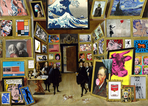 Collage van galerij-iconen