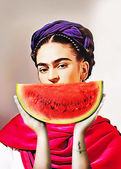 Keuken kunst Frida met watermeloen