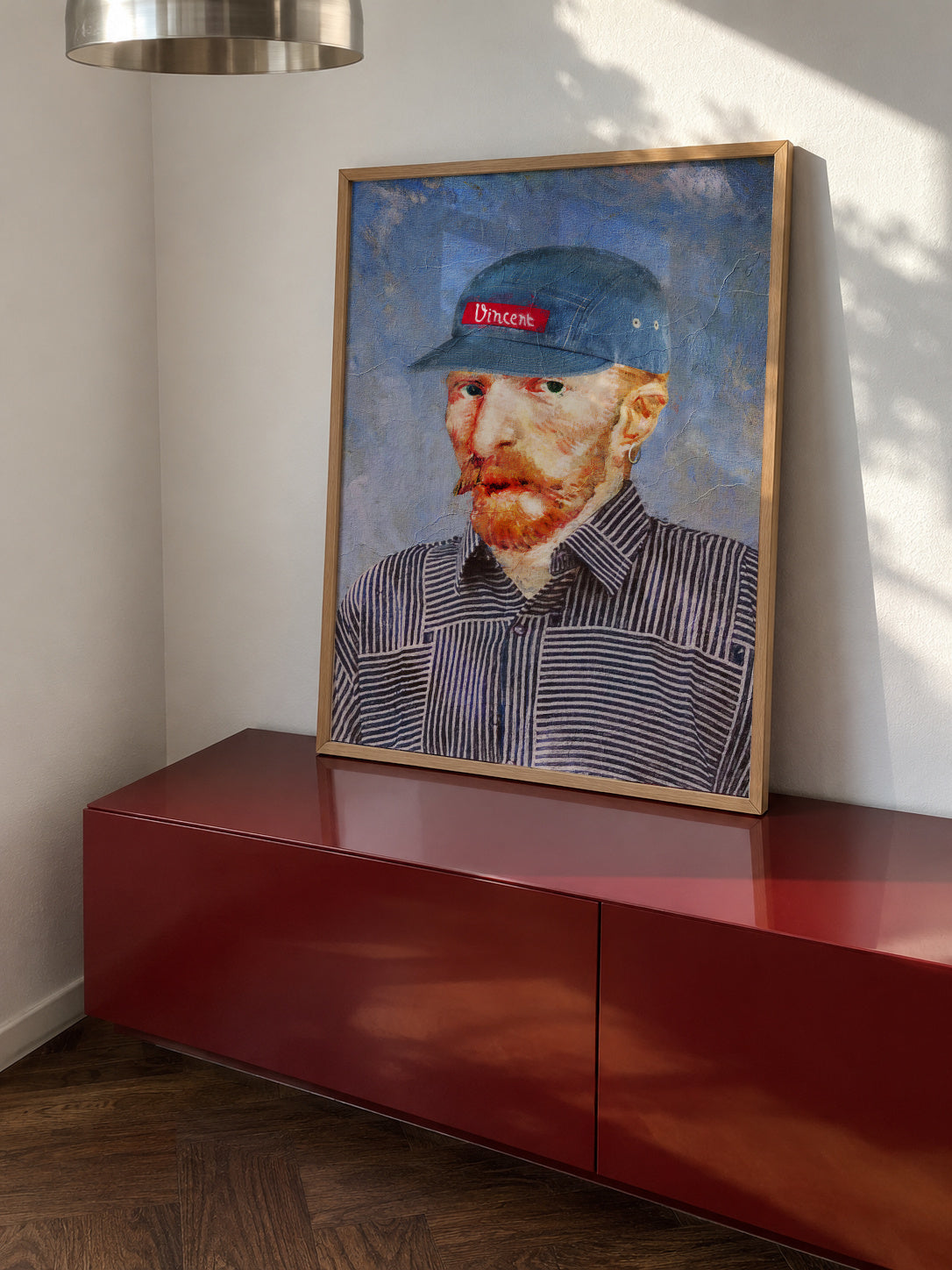 Hipster Vincent - Framed poster in an interior