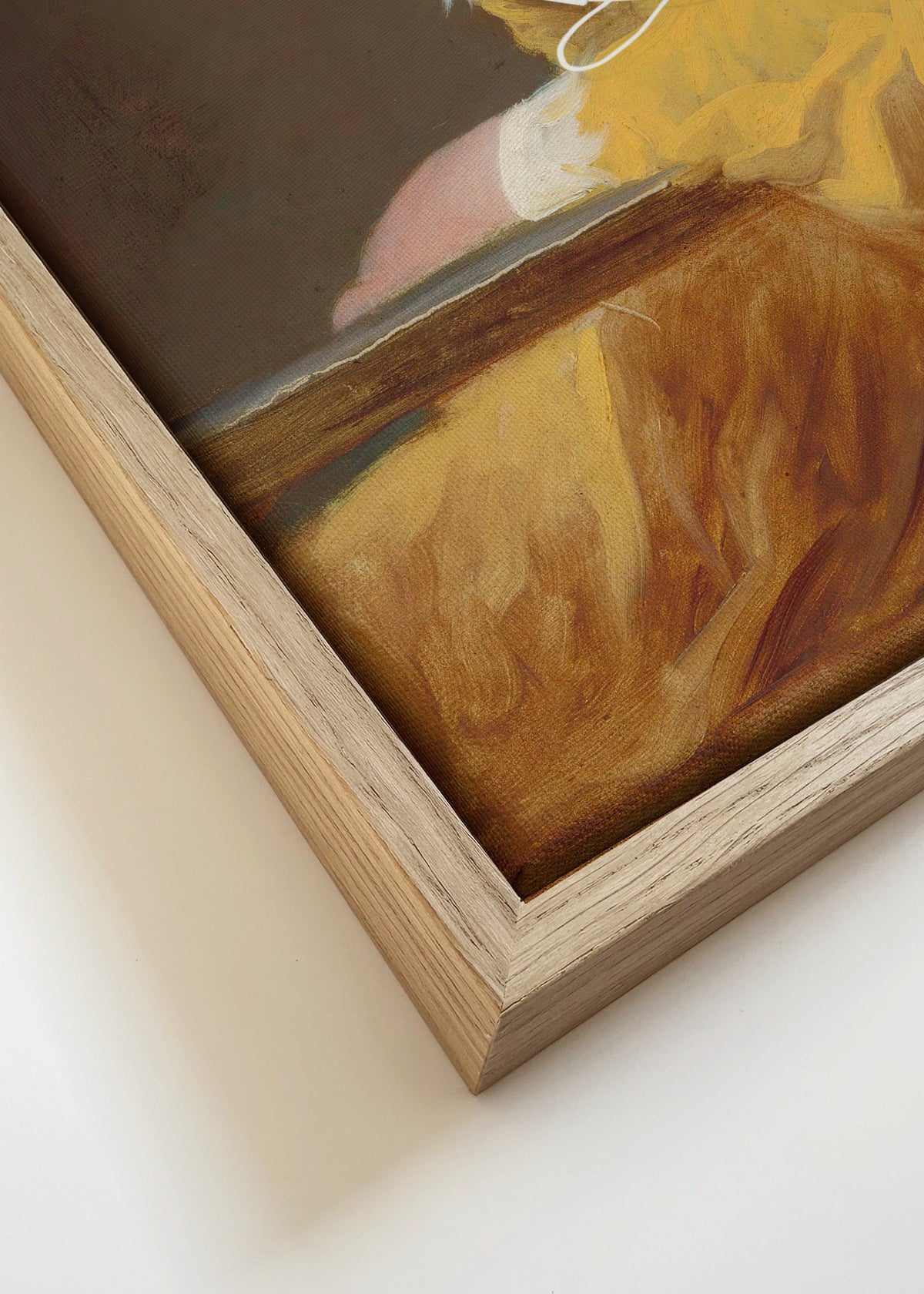 Listening a new track - Framed canvas detail