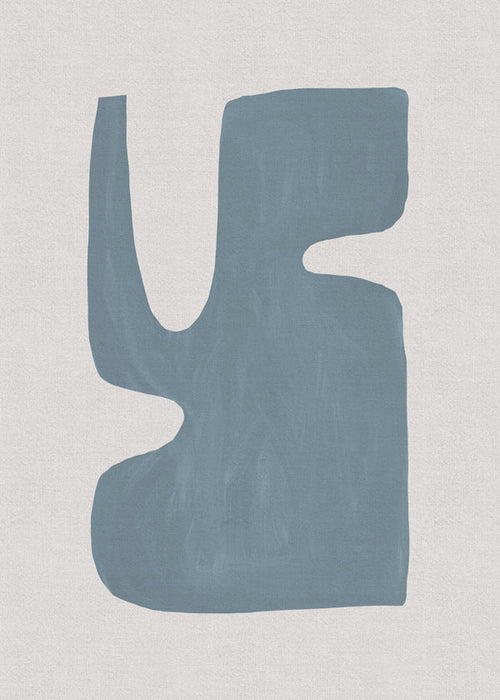 Abstracte blauwe organische vorm
