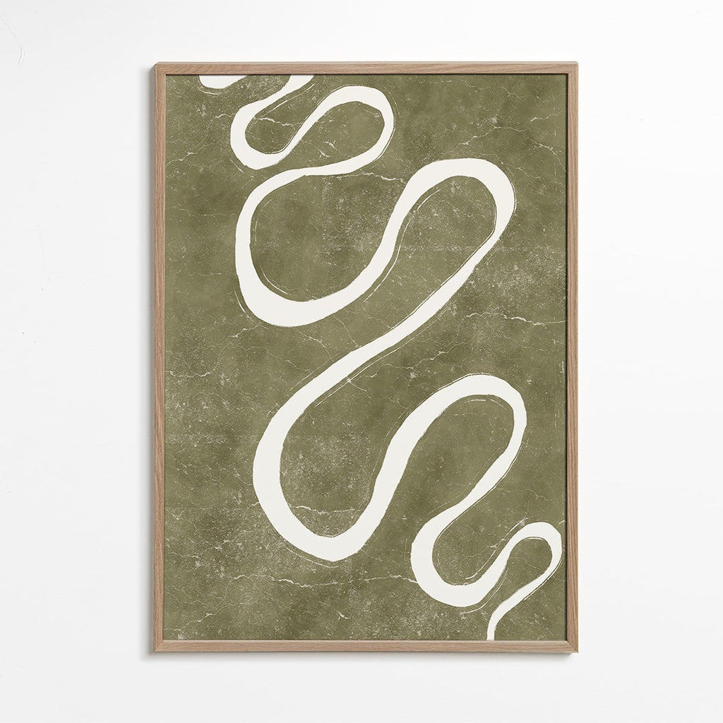 Abstract kunstwerk met organische golven