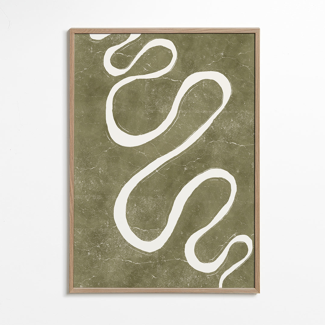 Abstract kunstwerk met organische golven