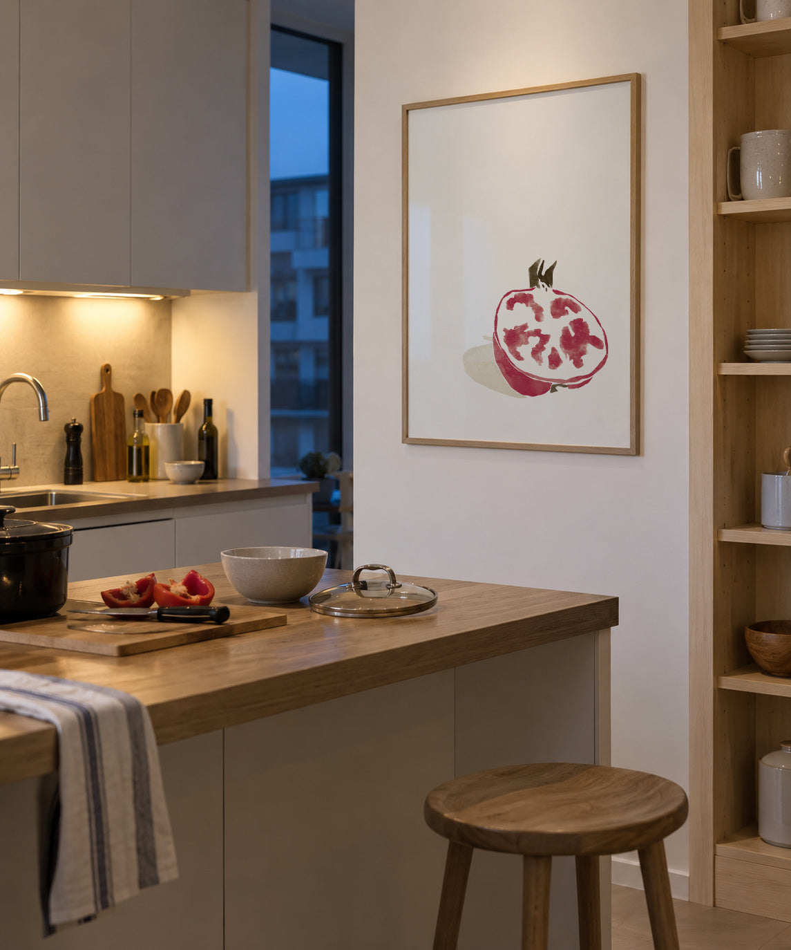 Tropical Grenade - Framed poster in an interior