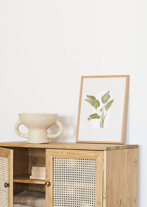 Botanische print groene bladeren met boog