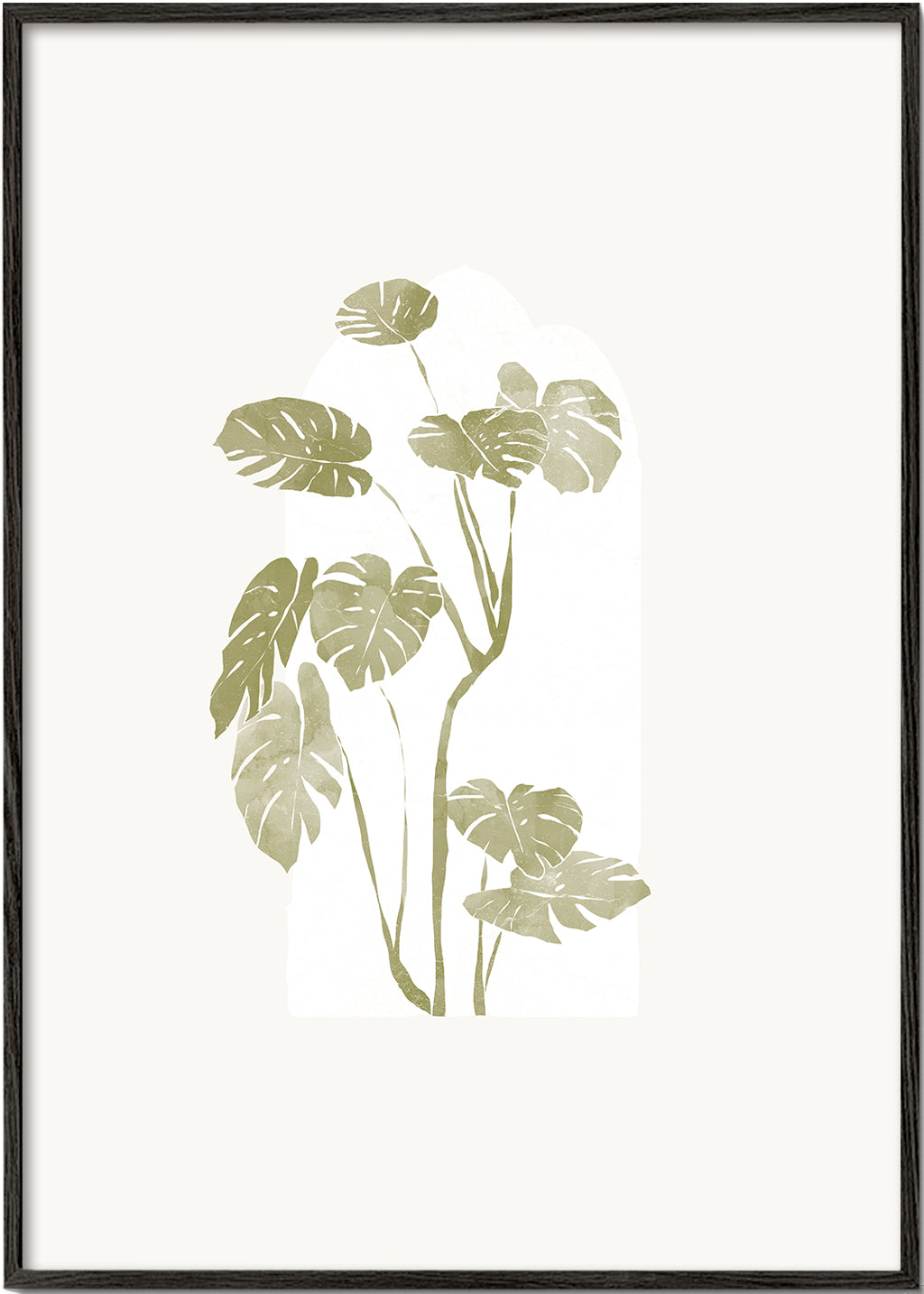 Botanische poster met gestileerde monstera