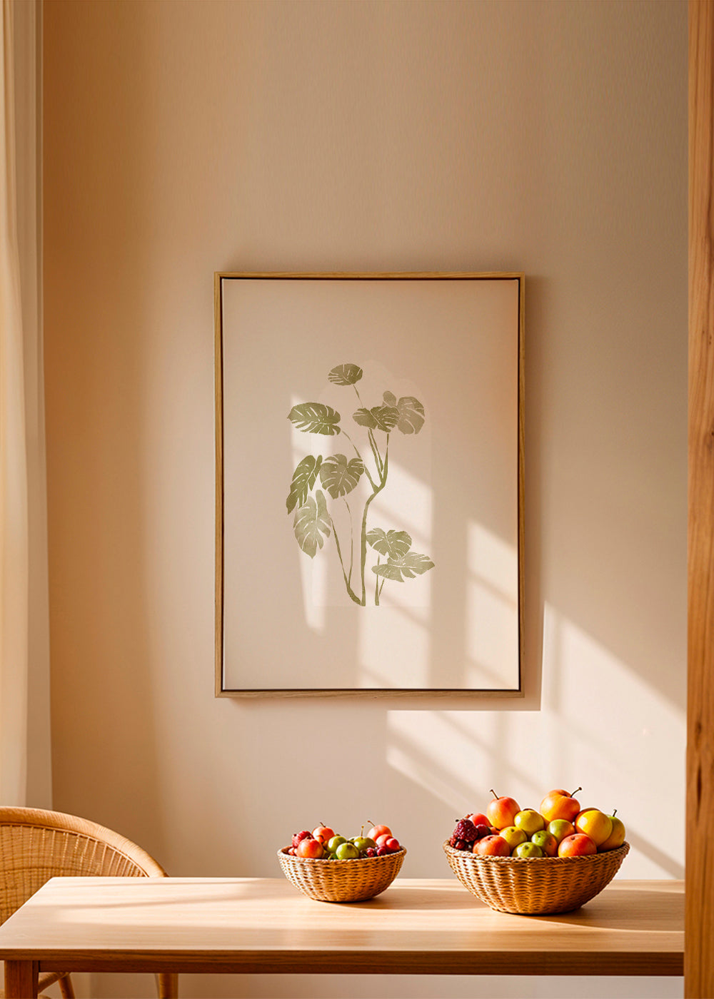 Botanische poster met gestileerde monstera