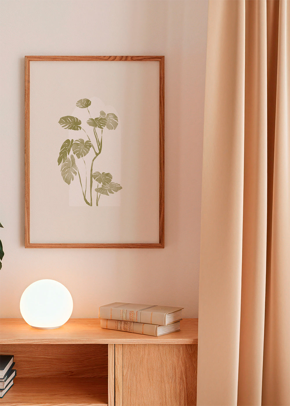 Botanische poster met gestileerde monstera