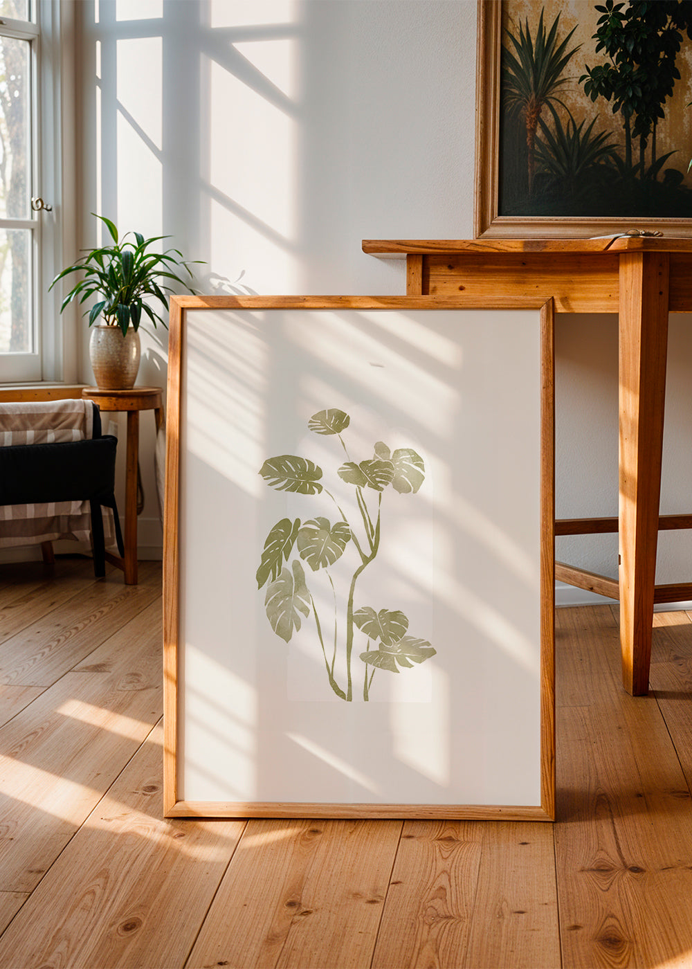 Botanische poster met gestileerde monstera