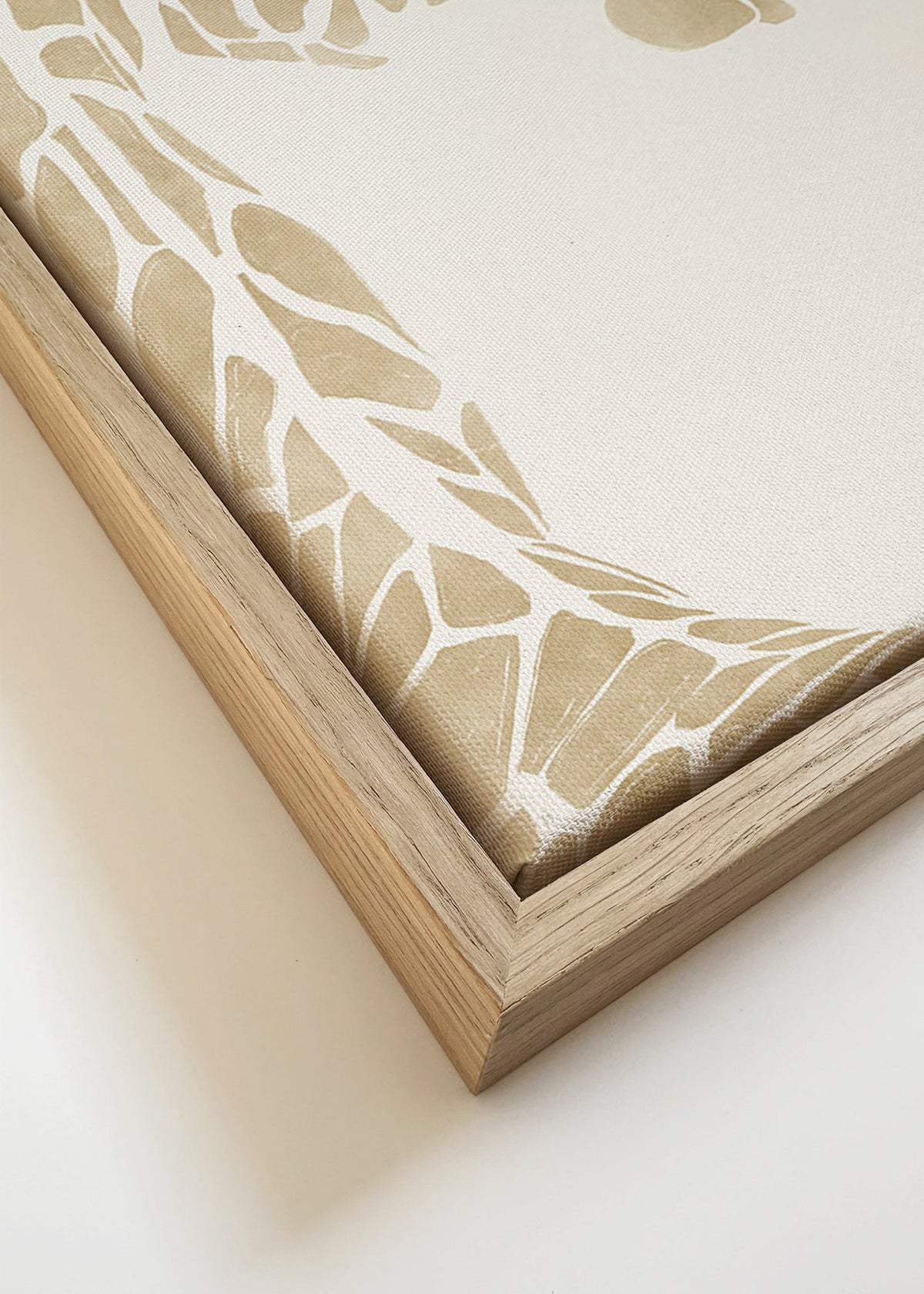 Giraffe beige profiel poster – Canvas detail