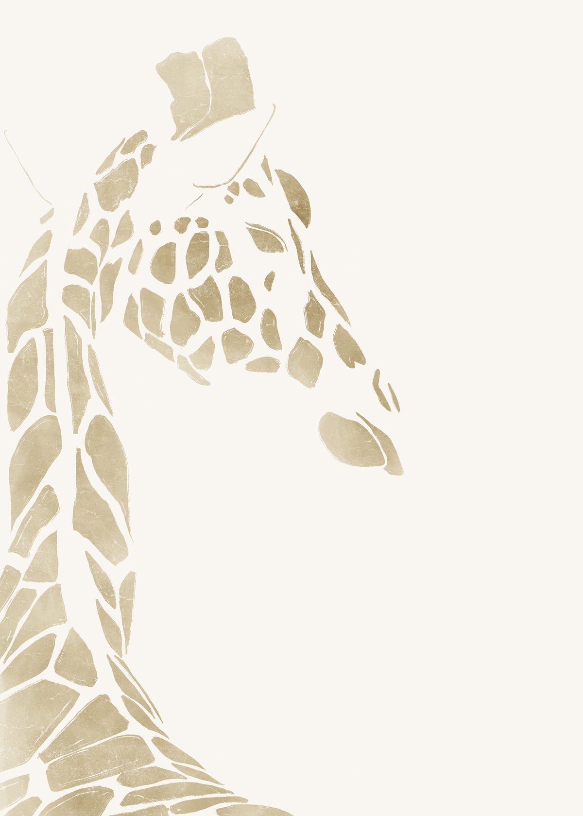 Beige Giraffe - Unframed art print