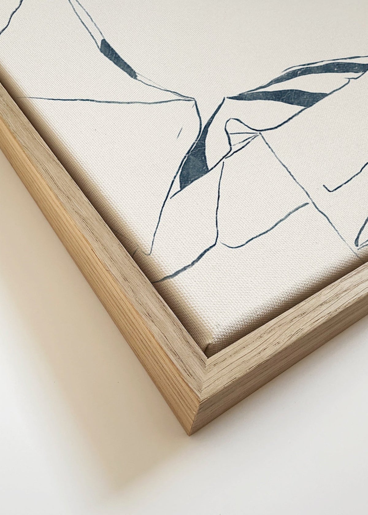 Illustratie blauwe strandparasol minimalistisch – Canvas detail