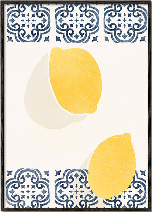 Keuken kunst met citroenen en decoratieve tegels – Black Frame