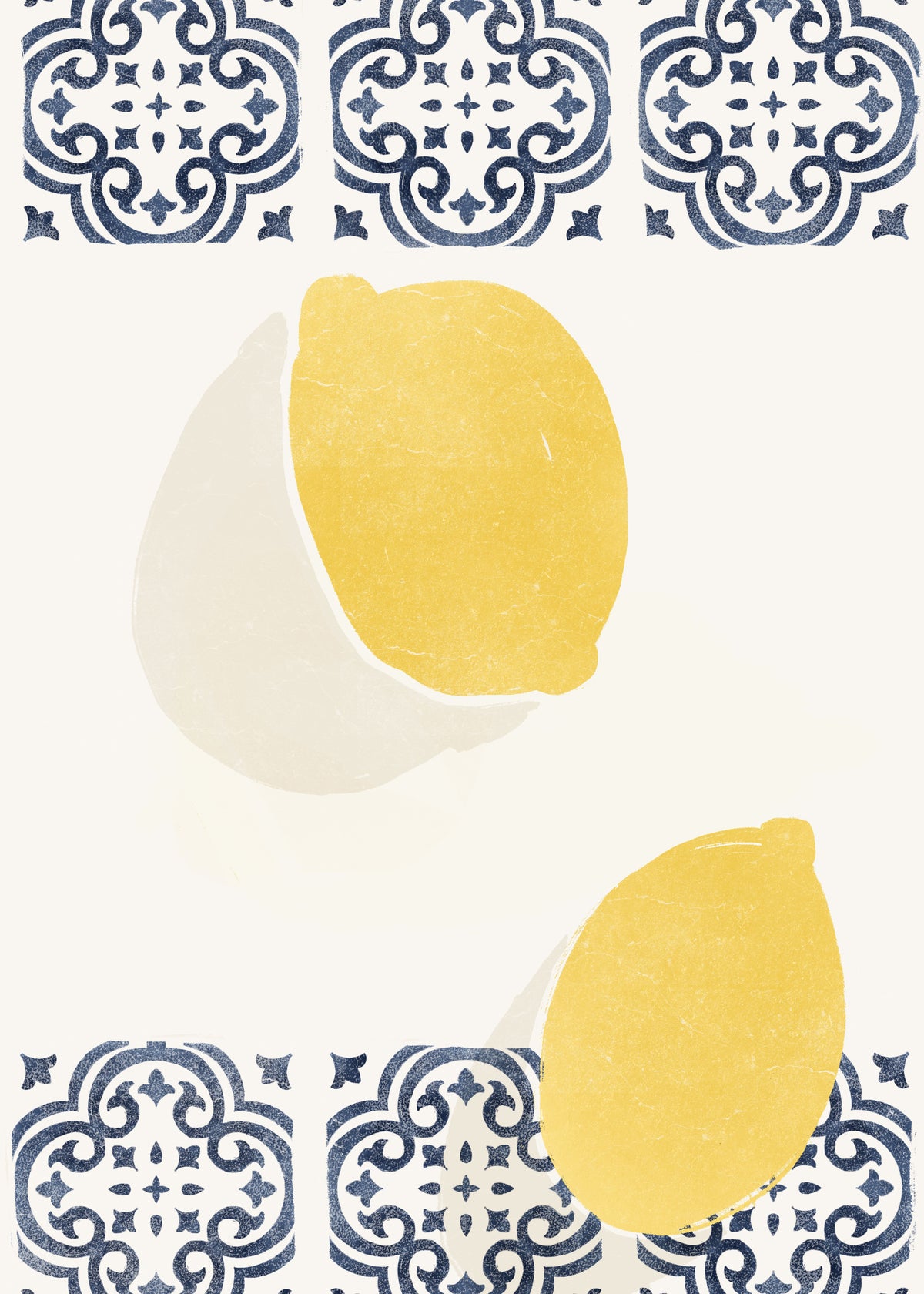 Lemons and Azulejos - Unframed art print