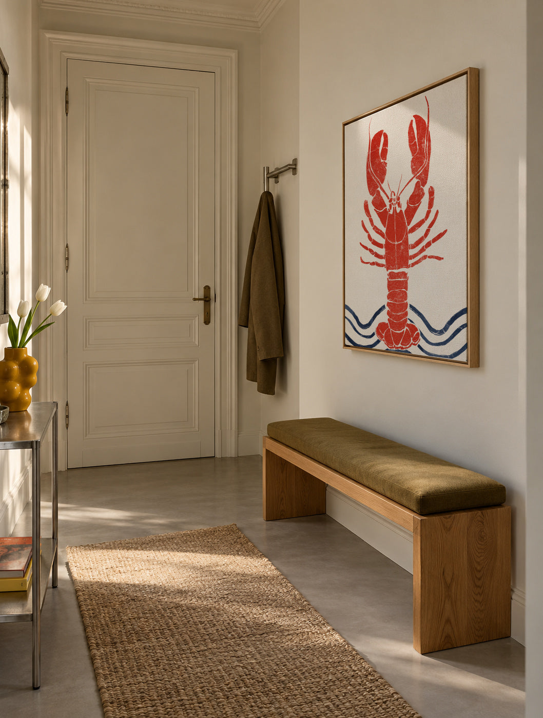 Lobster - Framed canvas in an interior
