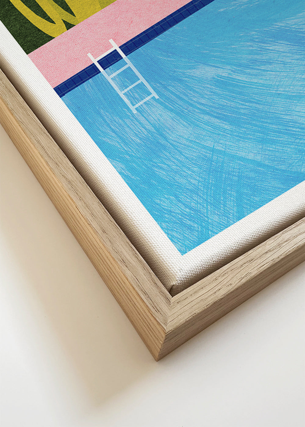 Illustratie zwembad aan zee