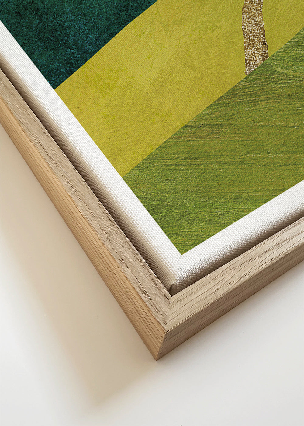 Landschap kunst met pad naar klein huis