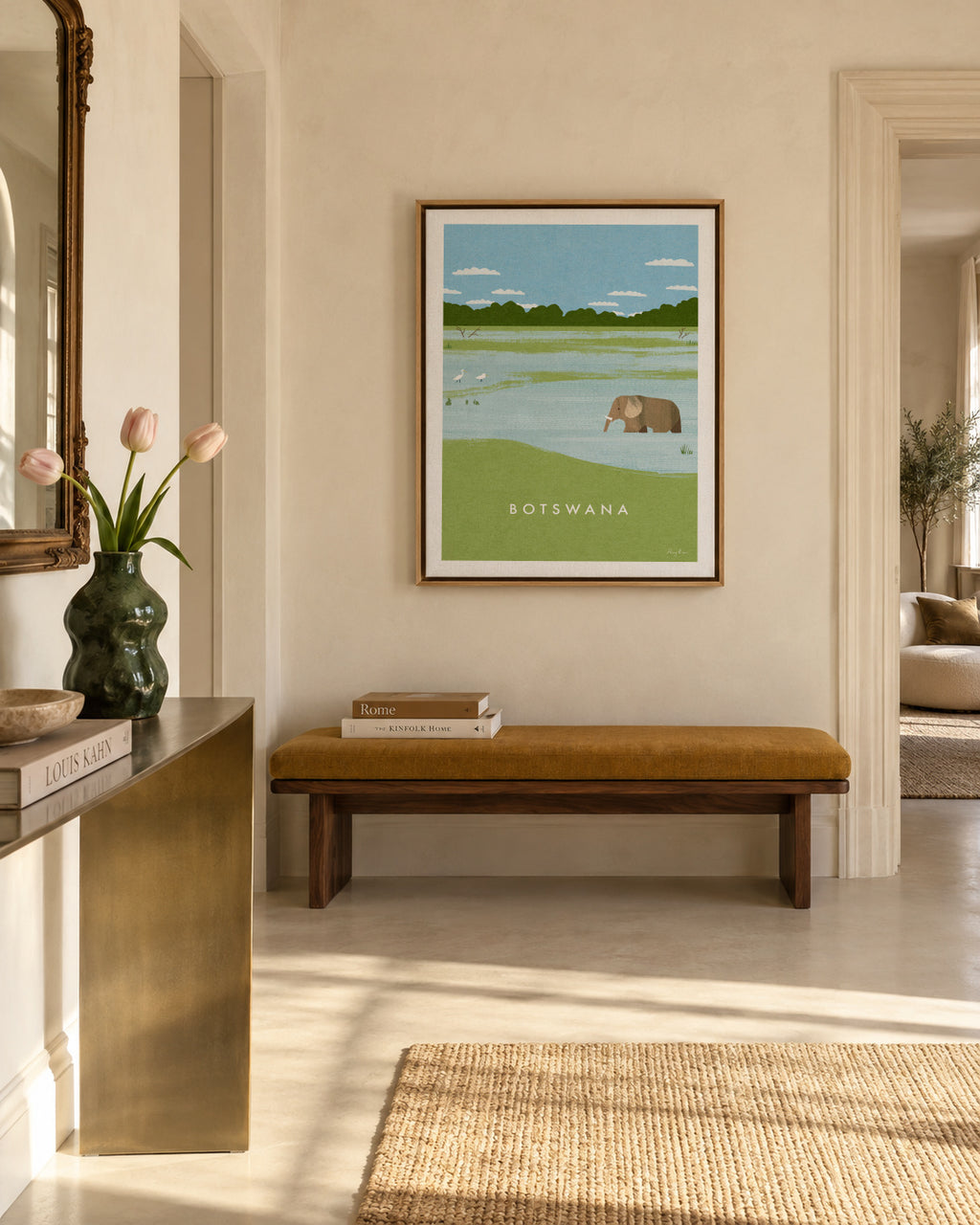 Botswana - Framed canvas in an interior