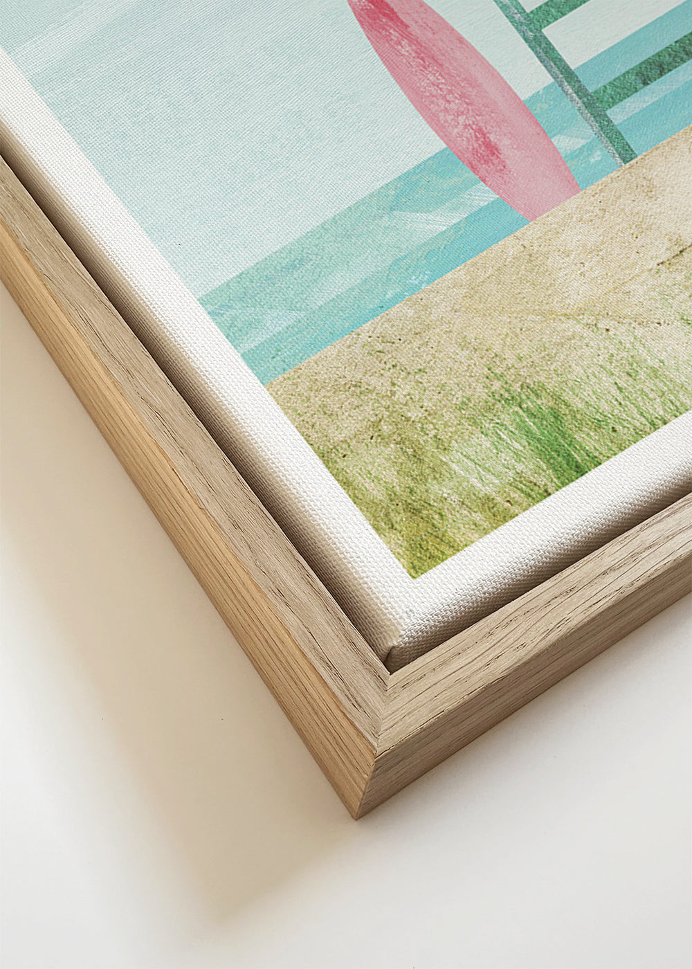 Illustratie Florida strand met uitkijkpost en surfplank