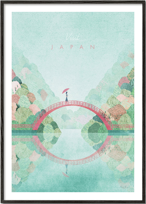 Landschap kunst: Japanse brug met reflectie