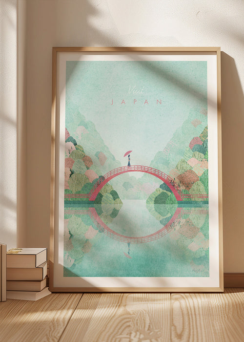 Landschap kunst: Japanse brug met reflectie