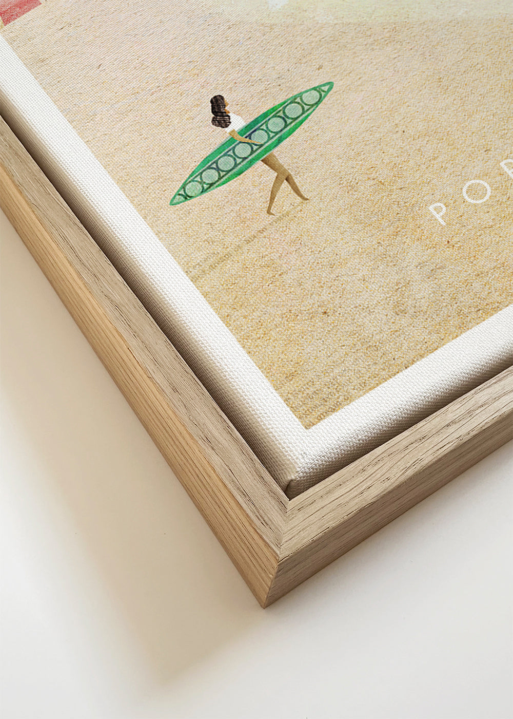 Reisposter Portugal — strandillustratie