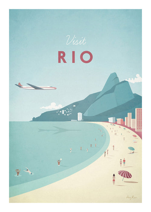 Reisposter: Rio strandillustratie