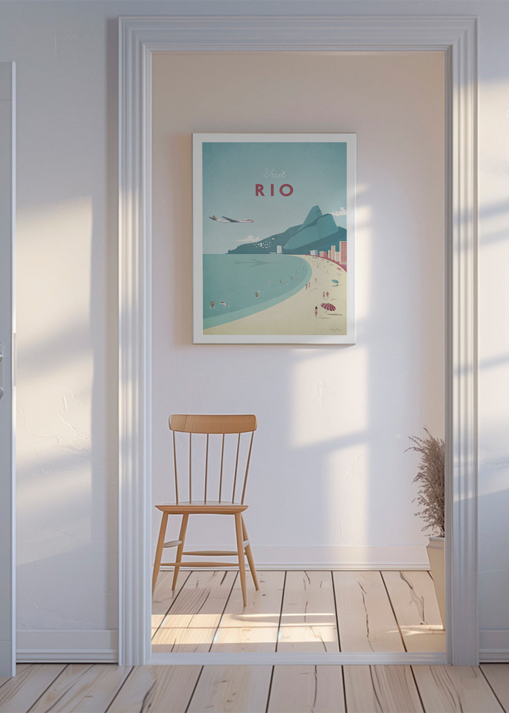 Reisposter: Rio strandillustratie