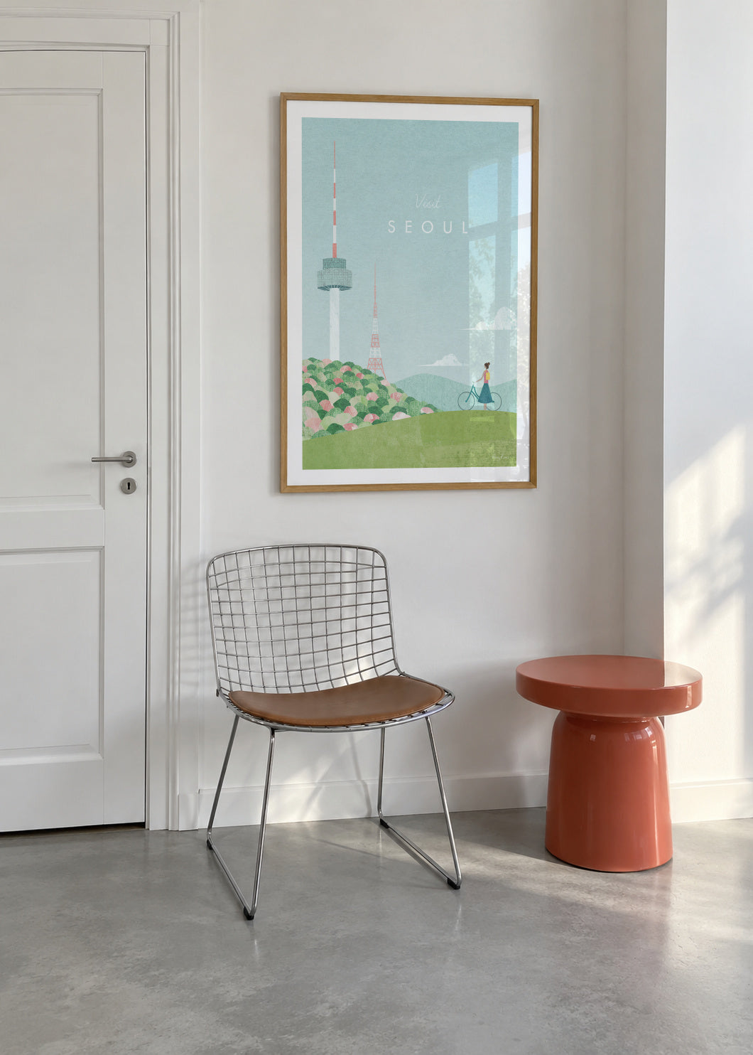 Seoul - Framed poster in an interior