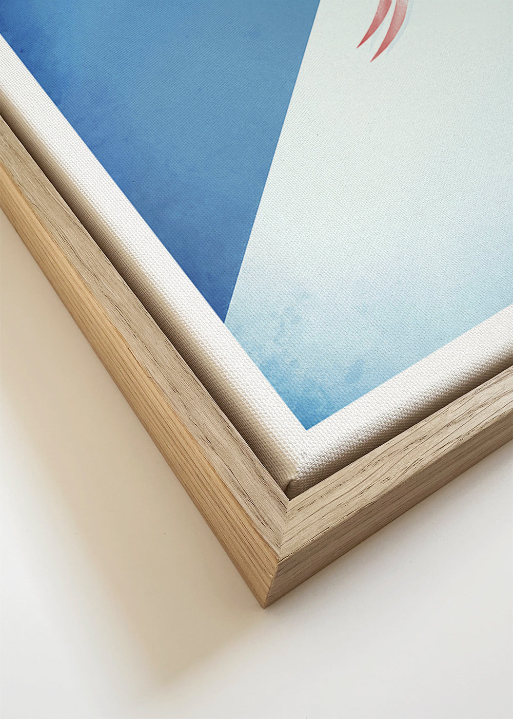 Sportkunst Ski France poster met afdaling skiër