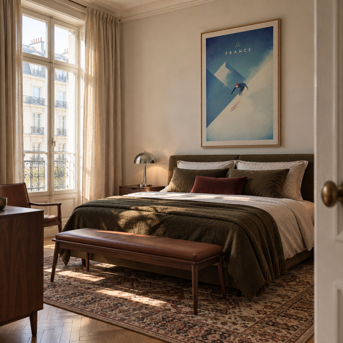 Ski France - Framed canvas in an interior