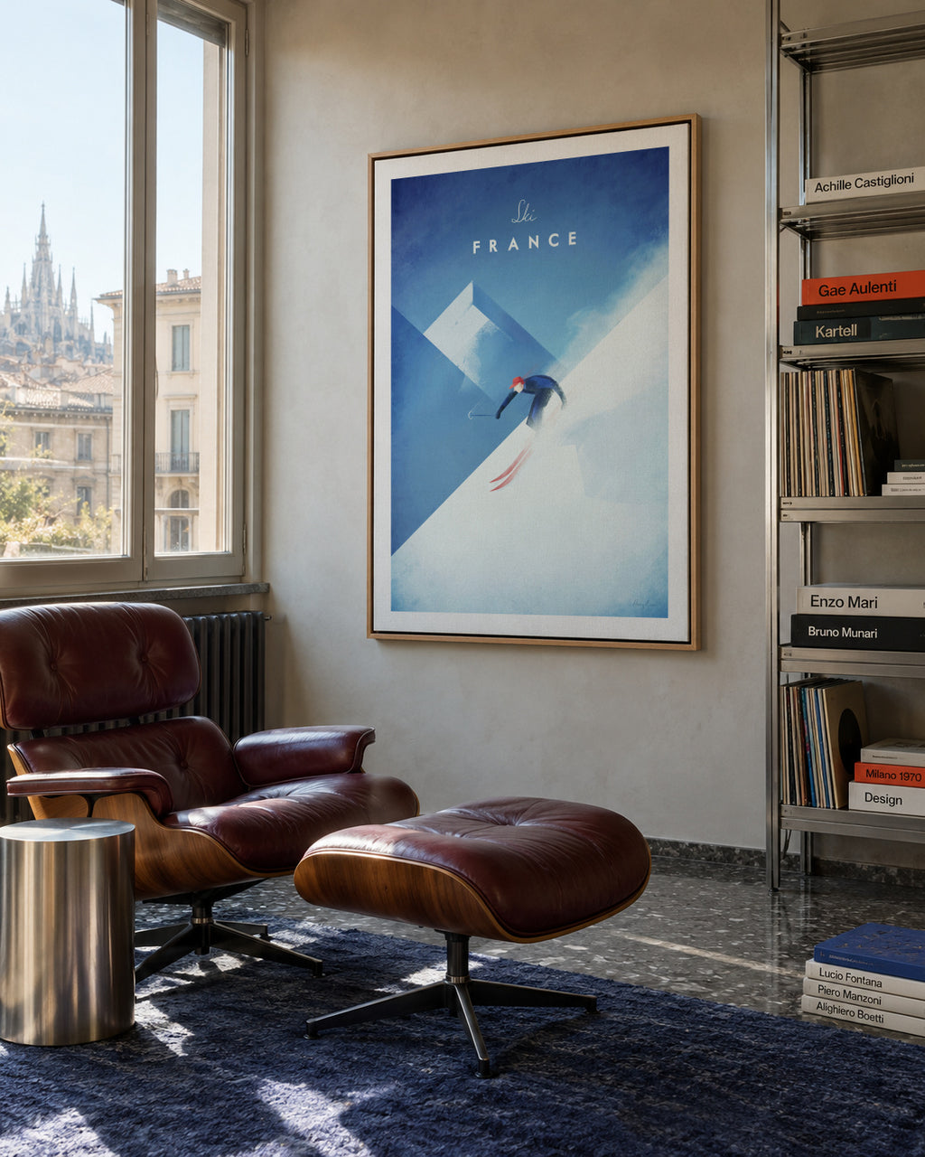 Ski France - Framed canvas in an interior